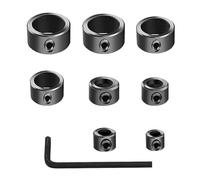 Butée de Profondeur Bague,8pcs Positionneur de Foret,Colliers de Butée de Profondeur,3mm,4mm,5mm,6mm,8mm,10mm,12mm,16mm Localisateur,Limiteur de Profondeur,Butées de Profondeur de Foret
