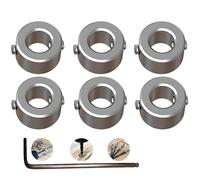 Butée de Profondeur de Foret, CESFONJER Butée de Profondeur Colliers Anneau Positionneur Durable Foret À Bois (ID:7mm, 6pcs), avec clé Hexagonale