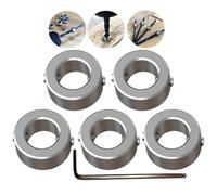 Butée de Profondeur de Foret, CESFONJER Butée de Profondeur Colliers Anneau Positionneur Durable Foret À Bois (ID:10mm, 5pcs), avec clé Hexagonale