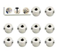 Butée de Profondeur de Foret, CESFONJER Butée de Profondeur Colliers Anneau Positionneur Durable Foret À Bois (ID:4mm, 10pcs), avec clé Hexagonale