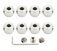 Butée de Profondeur de Foret, CESFONJER Butée de Profondeur Colliers Anneau Positionneur Durable Foret À Bois (ID:5mm, 8pcs), avec clé Hexagonale