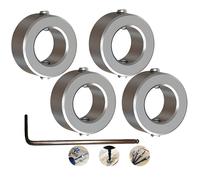 Butée de Profondeur de Foret, CESFONJER Butée de Profondeur Colliers Anneau Positionneur Durable Foret À Bois (ID:14mm, 4pcs), avec clé Hexagonale