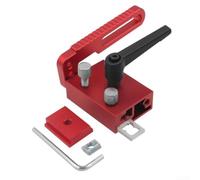 Butée de rail de table en alliage d'aluminium avec verrou coulissant pour un positionnement précis sur les systèmes d'établi standard en T (rouge)