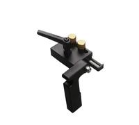 Butée de rail en T pour table de toupie de travail du bois - Limiteur coulissant en aluminium usiné CNC pour rails à onglet de 19 mm, bloc de positionnement à verrouillage rapide (droit long)