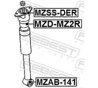 Butée de ressort Essieu arrière MZD-MZ2R FEBEST pour MAZDA 2