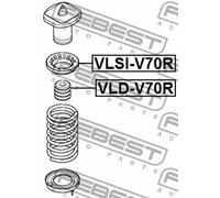 Butée de ressort Essieu arrière VLD-V70R FEBEST pour FORD VOLVO