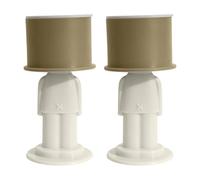 Butée de sécurité pour porte, cale de porte, 2 x trous sans perforation, barrière adhésive silencieuse et amovible pour la maison et la chambre à coucher
