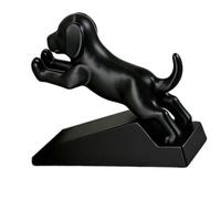 Butée de sol décorative pour chien Noir | Base de préhension, autonome, utilisation domestique sans outil