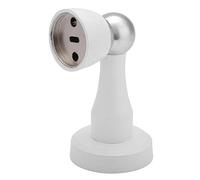 Butée de support de porte, butées de porte magnétiques, support de porte de loquet de porte blanc magnétique fixé au sol, butée de porte d'arrêt de porte en métal en acier inoxydable(blanc)