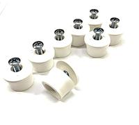 Butée de volet roulant - 40 mm / 28 mm / 13 mm - Fermée - Protection contre les insectes, les guêpes ou ouverte, blanc ou gris avec Vis et rondelle (4 paires de 13 mm (15 mm) blanc ouvert).
