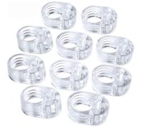 Butée pour poignée de porte en silicone transparent, lot de 10 pièces