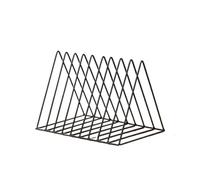 Butées de book Support de livre triangulaire Ins en ferronnerie | Petite bibliothèque de bureau, décoration de bureau, support de livre créatif(Nine Grid Black)