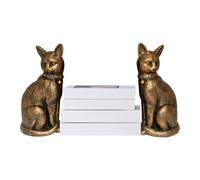 Butées de livre en forme d'animaux - Paire d'étagères pour chat, ensemble de statues antidérapantes, support de livre décoratif, design de sculpture rétro, utilisation de chambre à coucher, étude