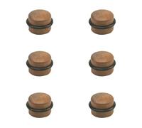 Butées de porte - Bois - Rond - Protection de Portes et Murs - 6 PCS