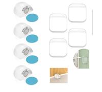 Butées de porte magnétiques et coussinets en silicone réutilisables. Comprend 4 butées pour protéger les portes et 4 patins qui prennent soin de vos murs. Facile à installer et durable.