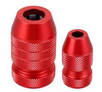 Butées de Profondeur de Foret, Réglable Guide de Profondeur, La Plage de Taille des Forets Est de 2 à 5 mm et de 6 à 11 mm, Convient aux Outils de Menuiserie et aux Outils à Main (Rouge)