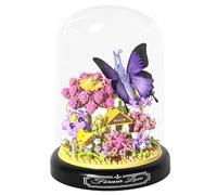 Butfly Flower Building Blocs Set Creative DIY Insect Butfly Building Bloc Flowers Flowers with Dust Cover Gifts for Adults Children, Block