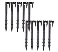 BUTIFULSIC 10 Pièces Piquets pour Tuyaux D'irrigation Goutte à Goutte Multi-Usage en PP Noir, Support Solide Effet de Fixation pour Production Agricole et Jardinage