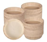 BUTIFULSIC 100 Moules à Tartelettes Miniatures en Papier, Fond Rond, Plat Four Rond, Anti-graisse, Faciles à Démouler, pour Tartes et Quiches Maison