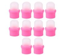 BUTIFULSIC 10pcs Protections pour Dissolvant D'ongles en Pp Réutilisables, Accessoires Manucure Pratiques pour Maintenir les Tampons de Dissolvant en Place, pour Manucure DIY