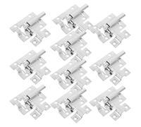 BUTIFULSIC 10pièces Verrouillage Coulissant pour Porte Intérieur Acier Inoxydable Targette Robuste pour Porte de Chambre Loquet Coulissant pour Sécurité Fenêtres Armoires