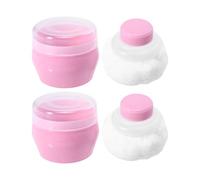 BUTIFULSIC 2 Sets de Houppettes à Poudre pour Bébé en Peluche Rose Opération Main et Répartition Uniforme Poudre, pour Garçon et Filles Après le Bain