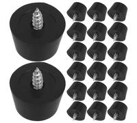 BUTIFULSIC 20 Pièces Tampons D'isolation pour Haut-parleurs Noirs en PVC et Métal, Forme Conique, Amortissement des Vibrations et Optimisation Acoustique pour Systèmes de Bureau