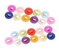 BUTIFULSIC 200 Perles Abs Imitation Perles Nacrées 12 Mm Forme Tournesol pour Bijoux de Téléphone DIY Décoration Coque Portable Finition Brillante et Non Décolorante