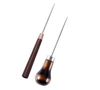BUTIFULSIC 2pièces Alène de Couture Bois Outil Léger et Portable pour Réparation Cuir et Chaussures DIY