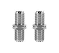 BUTIFULSIC 2pièces Connecteur Coaxial UHF Femelle à Femelle Adaptateur Rallonge Câble Coaxial Compact pour Antennes Radios CB et Radio Amateur et Léger Montage Panneau