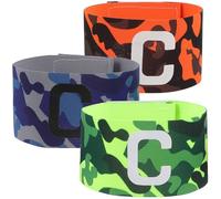 BUTIFULSIC 3 Pièces Brassard de Capitaine en Nylon pour Bras Impression de Lettre et Forte Étanchéité, pour Rugby et Basketball, Accessoire Professionnel de Football