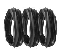 BUTIFULSIC 3 Pièces Joint en Caoutchouc pour Bac à Shampoing, Fixation | Salons de Coiffure, Compatible avec Supports et Interfaces de Bol Céramique, Noir