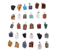 BUTIFULSIC 30 Pendentifs en Pierre Naturelle Irrégulière pour Bijoux Diy, Lot de 30 Pièces, Toucher Confortable, Couleurs Variées, pour Créations Couleur Aléatoire Plusieurs styles