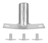 BUTIFULSIC 4 Pièces Adaptateur en Fer Argenté pour Manche de Balai Prise Confortable, Connecteur Polyvalent pour Remplacement Lors du Nettoyage Domestique