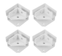 BUTIFULSIC 4 Pièces Connecteur Angle en Alliage D'aluminium Blanc, Pince D'angle Renforcée 8-12mm, Simple à Ajuster et Repositionnable pour Pots de Fleurs et Carrelage en Intérieur et