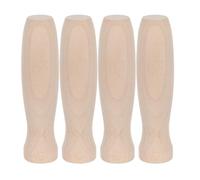 BUTIFULSIC 4 Pièces Ustensiles Barbecue en Bois Poignée Antidérapante et Nettoyage Facile, Accessoires Cuisine et Barbecue, Taille 10,5x2,4 Cm