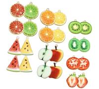 BUTIFULSIC 45 pièces Breloques Fruits DIY Pendentifs Alliage avec Accessoires Bijoux pour Colliers Bracelets et Porte-clés Styles Variés et Adaptée