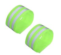 BUTIFULSIC 4pièces Bandes Réfléchissantes Élastiques Sécurité Brassards Haute Visibilité Réglables pour Course Cyclisme Marche Vert
