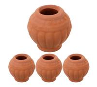 BUTIFULSIC 4pièces Mini Pots Terre Cuite pour Succulentes Lot de Cache-Pots Vintage Argile Rouge Petits Pots de Pépinière Décoratifs pour Plantes Intérieur Poterie Miniature et Légère