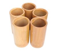 BUTIFULSIC 5pièces Bamboo Set Medium Diameter Height Strong Suction Therapy Supplies For Body Massage And Detox