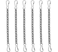 BUTIFULSIC 6 Pièces Chaînes en Fer Suspendre de Panneaux de Porte et Signalisation Incendie, Design Polyvalent, Installation Facile, Couleur Noire, Usage Intérieur