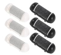 BUTIFULSIC 6 Pièces Têtes de Meulage pour Appareil Électrique de Pédicure, Plastique Solide, Grain Grossier à Fin, pour Soins des Talons et Peau Morte à Domicile