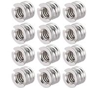 BUTIFULSIC Adaptateur à Vis pour Pied de Micro 1/4 à 3/8 Pouces en Fer Chromé Argenté, 20 Pièces, Professionnel et Résistant la Rouille pour Trépied et Support Micro