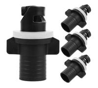 BUTIFULSIC Adaptateur de Pompe à Air pour Kayak et Planche Gonflable, Valve Étanche en Plastique Noir, Lot de 4 Pièces pour Sports Nautiques et Bateaux