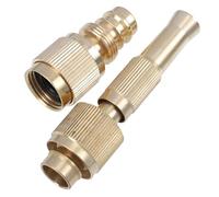 BUTIFULSIC Adaptateur de Tuyau en Laiton pour Arrosage 2 Modes de Sortie d'eau, Facile à Installer, pour Jardin et Lavage de Voiture, Ensemble Complet 1 Pièce