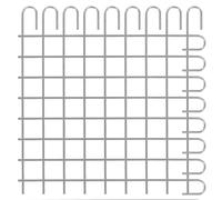 BUTIFULSIC Attache pour Clôture Résistante à L'usure en Acier Inoxydable 100 Pièces Argentée Design Double Crochet, Facile à Installer pour Réparation de Clôture en Chaîne Côtière et Jardin