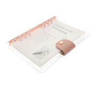 BUTIFULSIC Bloc-Notes Agenda de Bureau A5 Feuilles Détachables Transparentes PVC Recharge Ligne Horizontale Rose Doré Fournitures Scolaires Pratiques pour Étudiants et Organisation