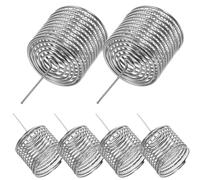 BUTIFULSIC Boîte à Engrais en Acier Inoxydable Argenté Réutilisable 6 Pièces, Facile à Utiliser pour Plantation et Jardinage de Petites Plantes et Bonsaïs