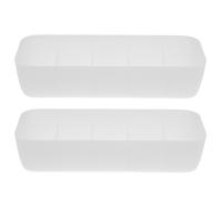 BUTIFULSIC Boîte de Rangement en Plastique Empilable pour Chaussettes, 2 Pièces 5 Compartiments Solides, Accès Facile, pour Tiroirs et Sous-vêtements