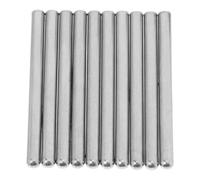 BUTIFULSIC Boîtier de Sonde de Température Compact et Portable en Acier Inoxydable Argenté Tube Petit pour de Capteur, Lot de 10 Pièces